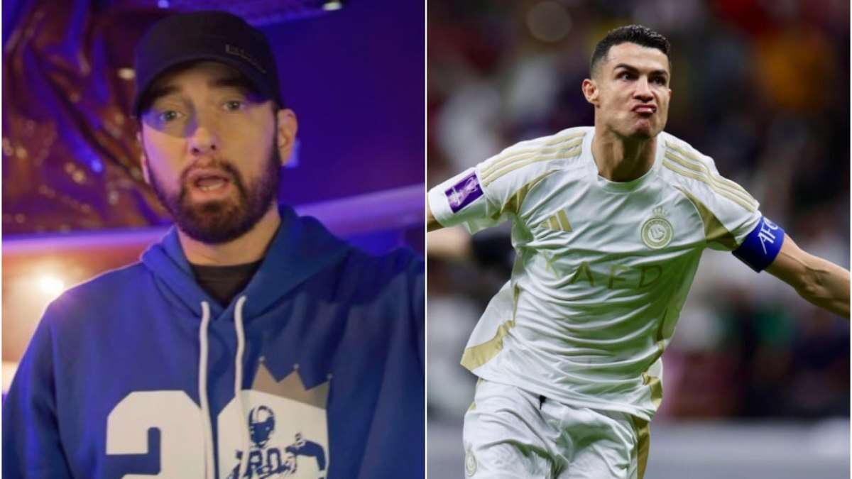 Vídeo: Eminem 'imita' comemoração de Cristiano Ronaldo e viraliza nas redes sociais