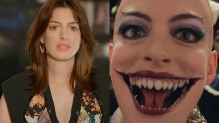 Anne Hathaway choca ao surgir horripilante para remake de 