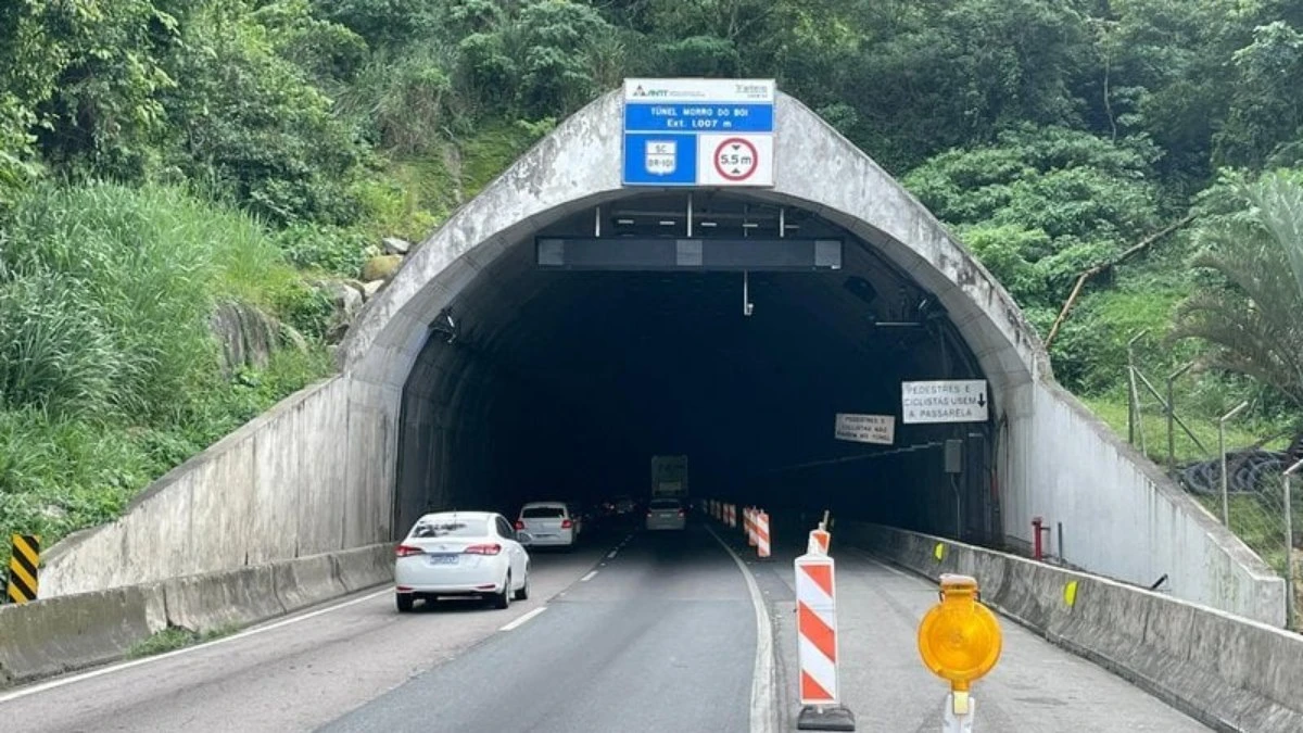 Túnel da BR-101 terá interdições em Balneário Camboriú