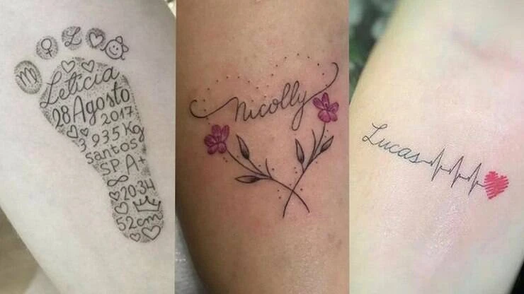 Tatuagem com o nome do filho: 18 ideias incríveis para se inspirar