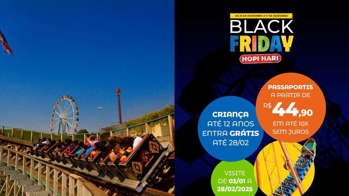 Descontos, entrada gratuita e novidades: entenda como será a Black Friday do Hopi Hari