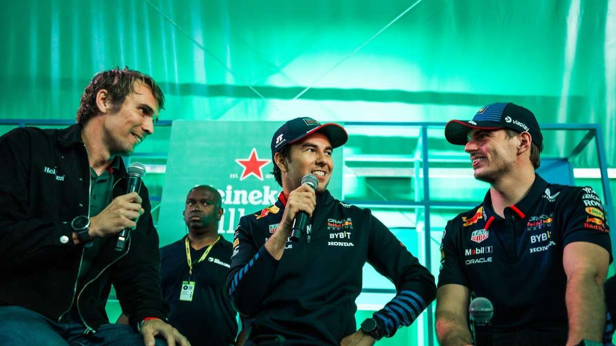 Heineken recebe Max Verstappen e Sergio Perez em bate-papo no GP de São Paulo