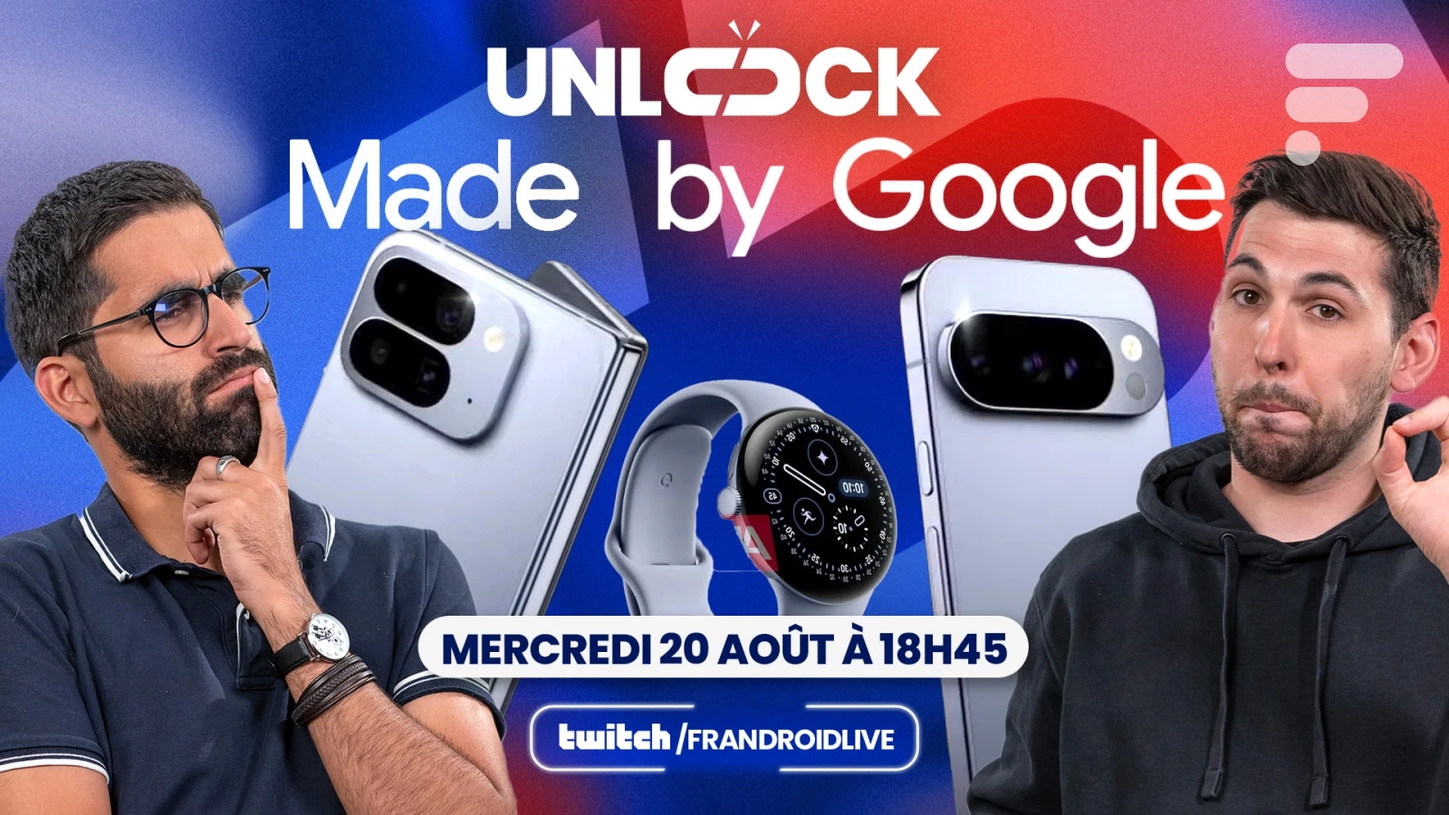 Suivez la conférence Made by Google en direct sur notre chaîne Twitch : heure, casting et programme