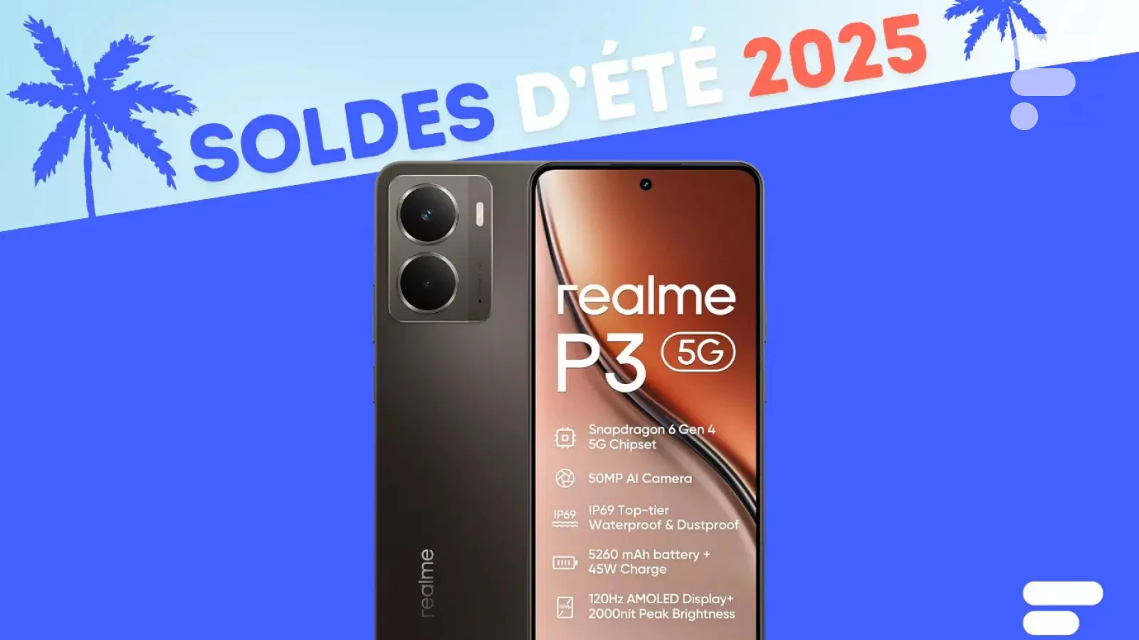Realme P3 : le smartphone 5G pour les joueurs se fait une coupe d’été de 100 €