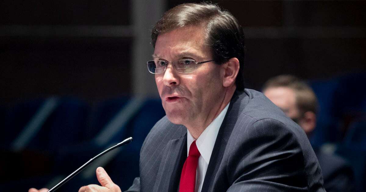 Former Defense Secretary Mark Esper's security detail revoked