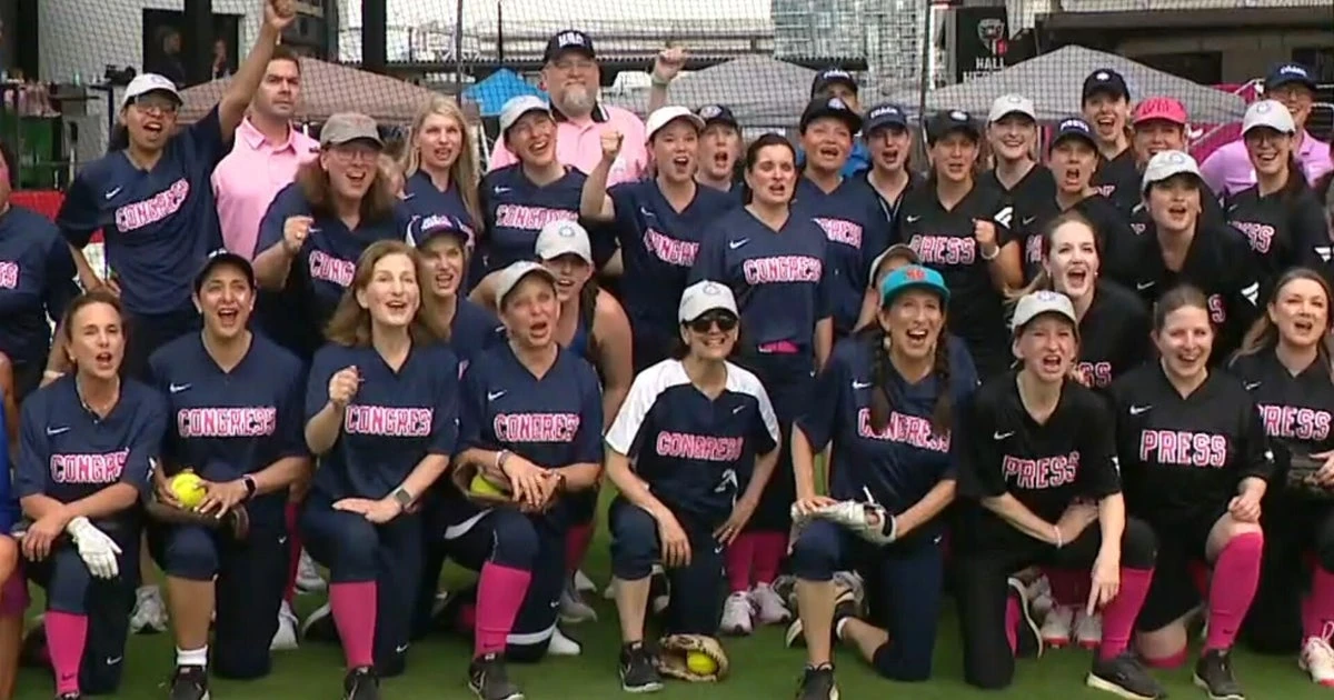 Women in Congress set aside partisanship, come together for annual softball game