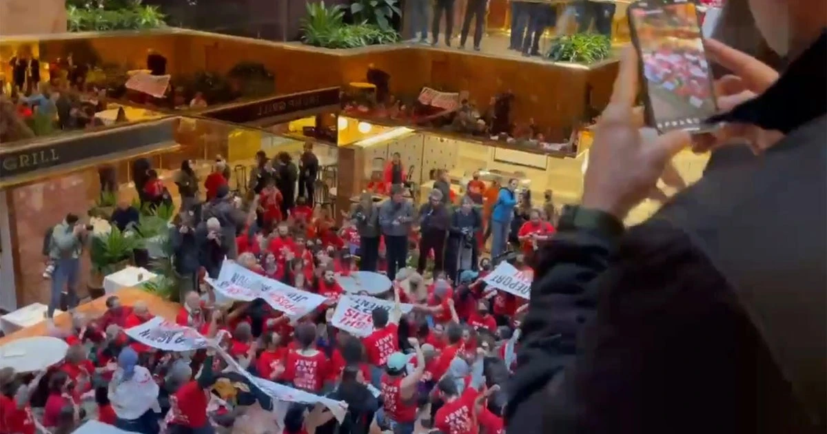 Protesters enter NYC's Trump Tower, chant 