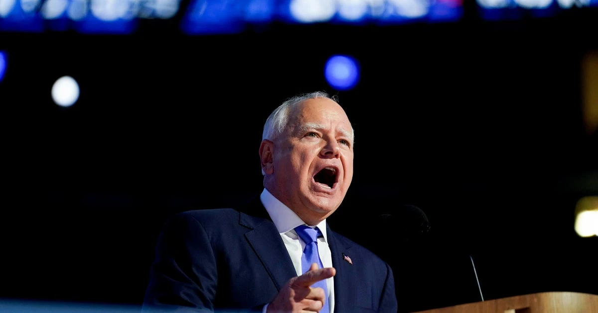At DNC, Walz says of Trump and Vance 