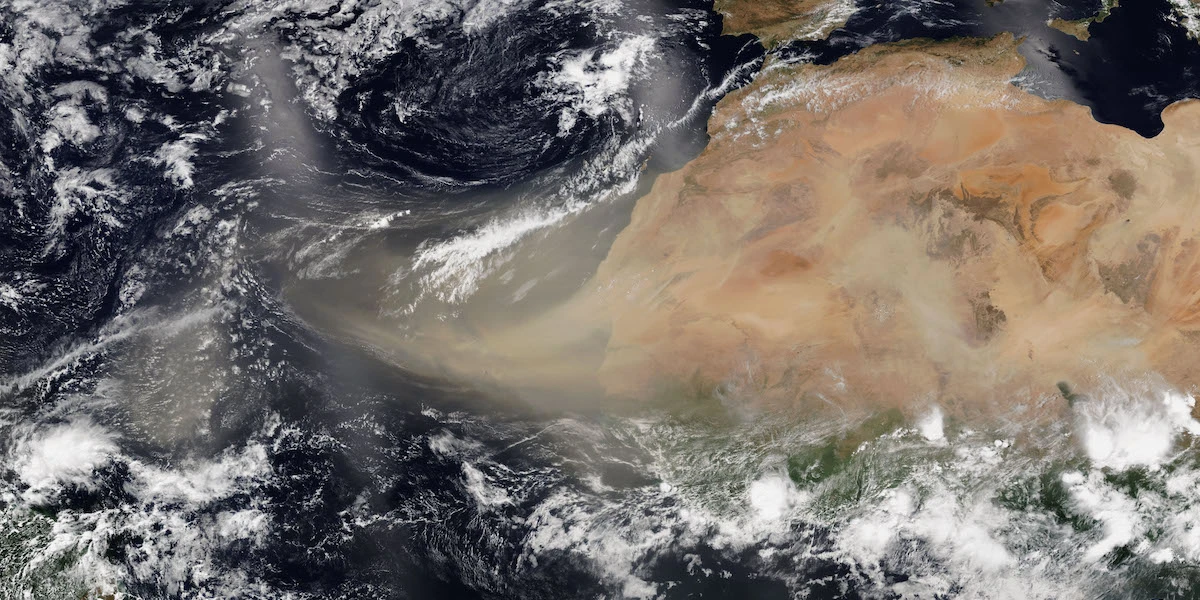 La polvere del Sahara fa molte cose in giro per il mondoConcima il fitoplancton dell'Atlantico e del Mediterraneo, e forse la foresta amazzonica, ma aumenta anche la fusione dei ghiacci alpini