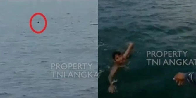Video Pelajar 14 Tahun Berenang Sendirian di Tengah Laut, Dievakuasi Anggota TNI AL