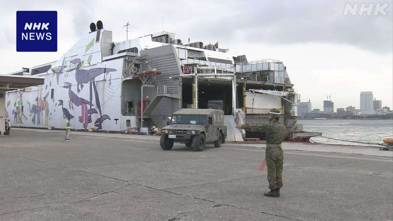 陸上自衛隊 横浜の米軍港湾施設で初の大規模訓練