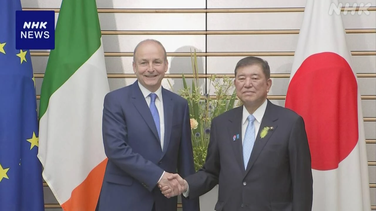 石破首相 アイルランド首相と会談 安全保障など関係発展で一致
