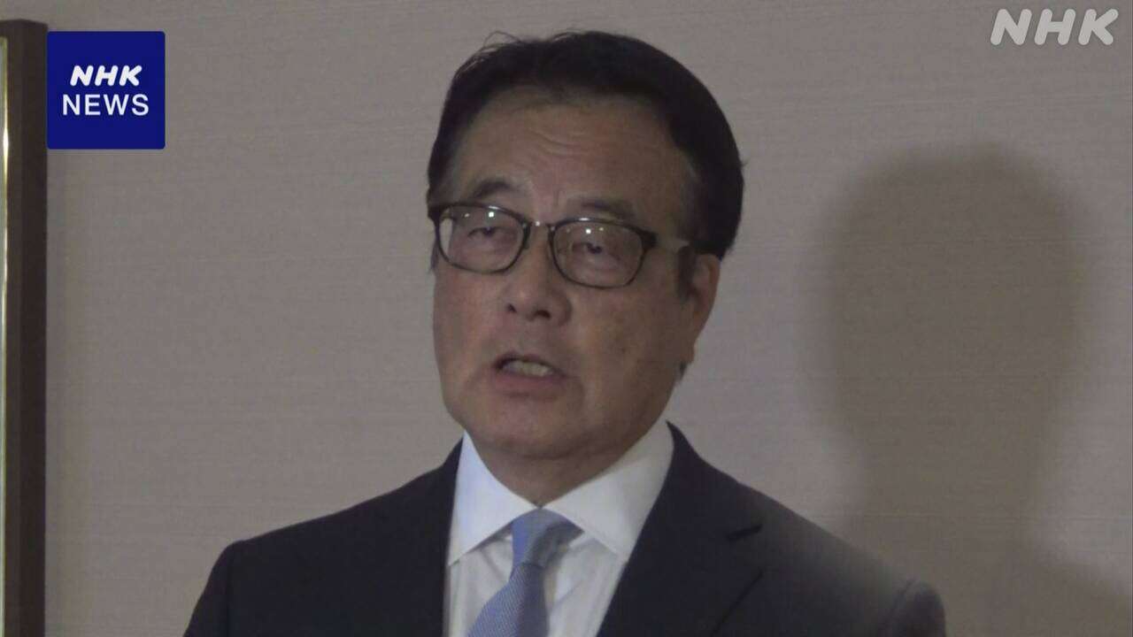 立民 岡田幹事長 政治資金パーティー中止“党内で議論したい”