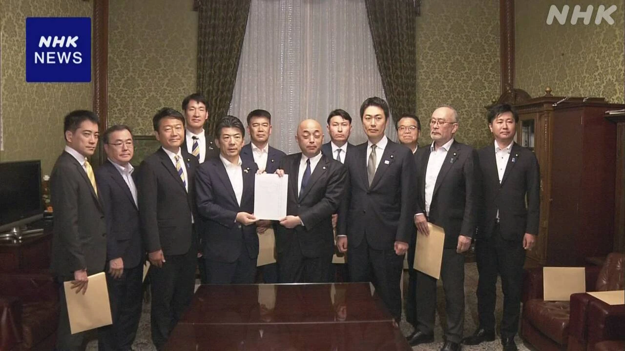 野党7党 7月からガソリン税の暫定税率廃止の法案 共同で提出