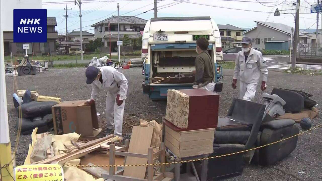 静岡 沼津 18日の大雨で浸水被害 きょうも片づけ