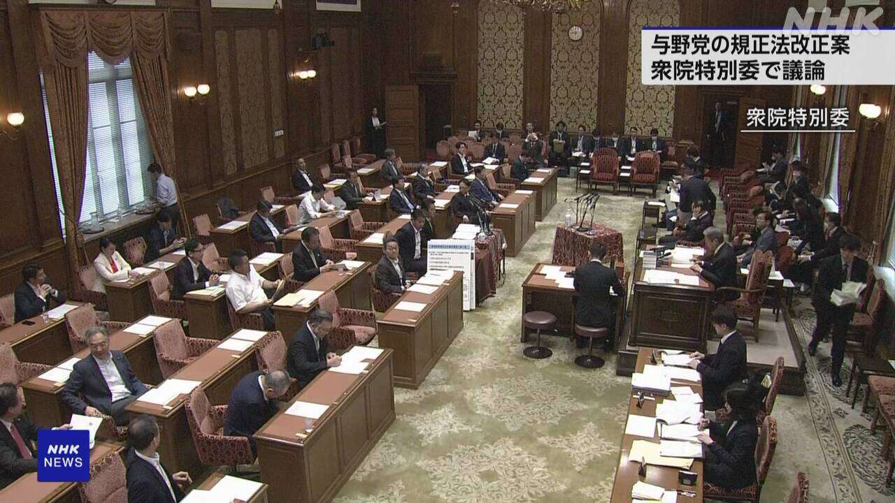 規正法改正案 政治資金パーティーや政策活動費など議論 特別委