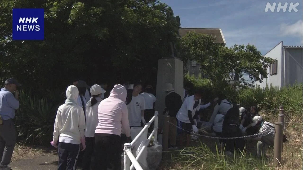津 中学生36人死亡水難事故から70年 現地の海岸で犠牲者を慰霊