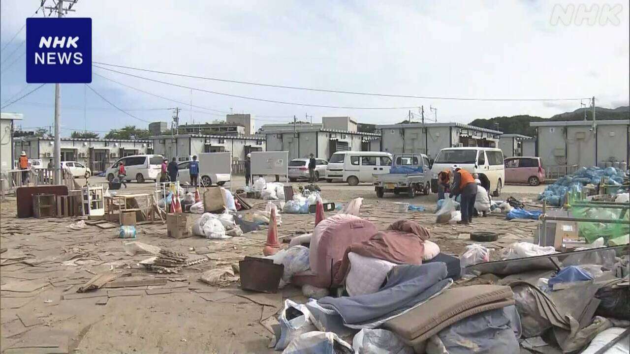 石川 大雨被害 仮設住宅で復旧工事に向けた準備始まる