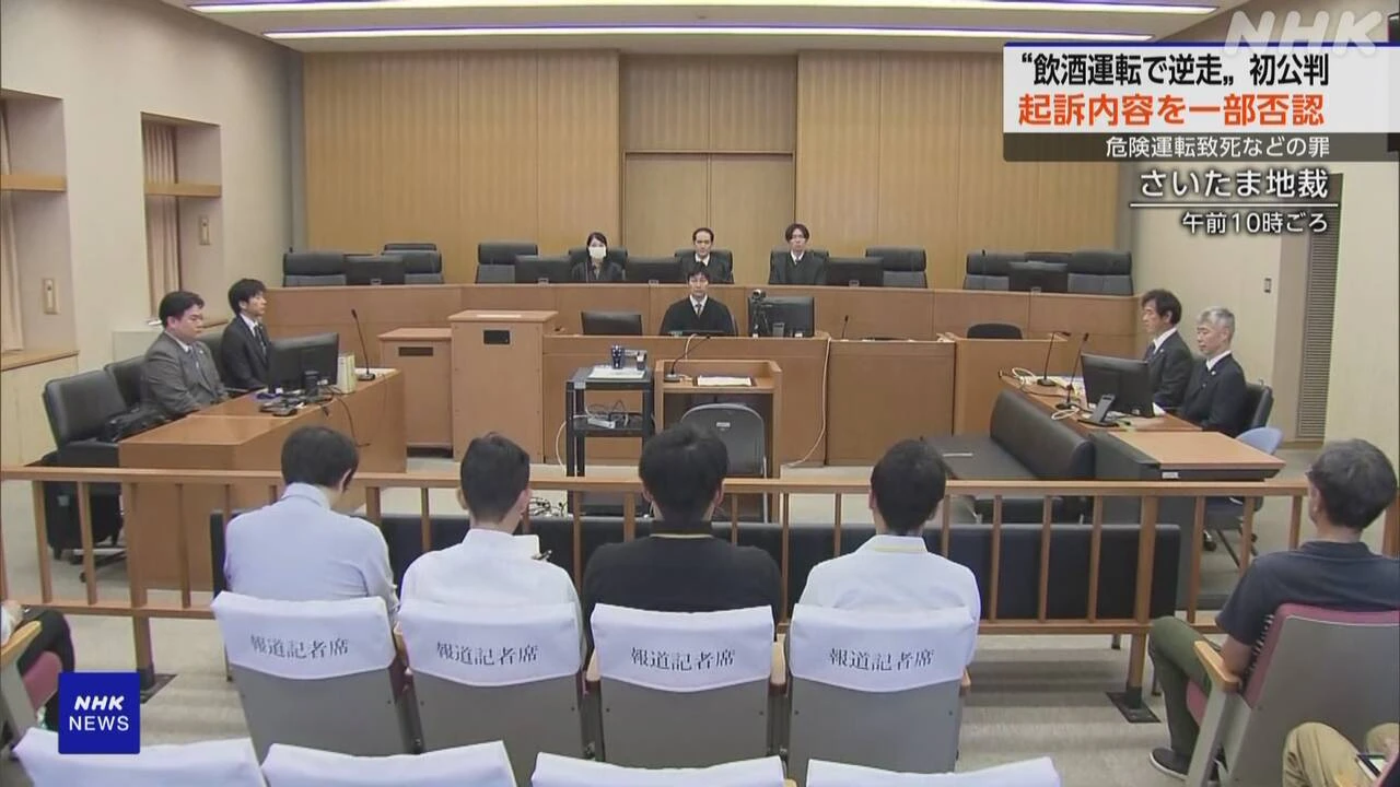 埼玉 危険運転致死など当時18歳被告の初公判 起訴内容一部否認
