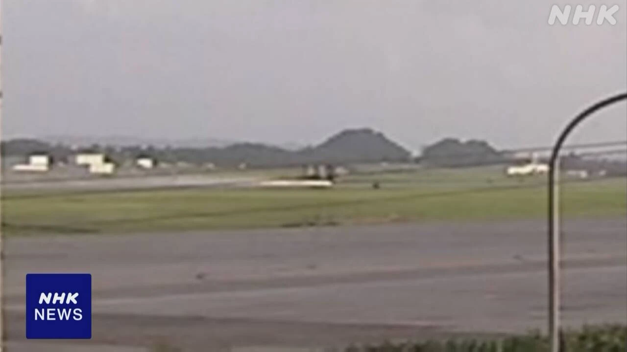 沖縄 米軍のF15E戦闘機 車輪1つ欠け嘉手納基地に着陸