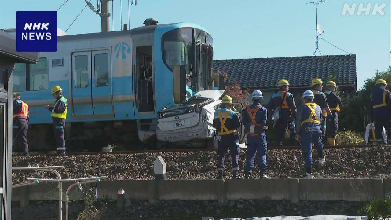 石川 小松 踏切で列車と乗用車が衝突 乗用車の高齢男性死亡