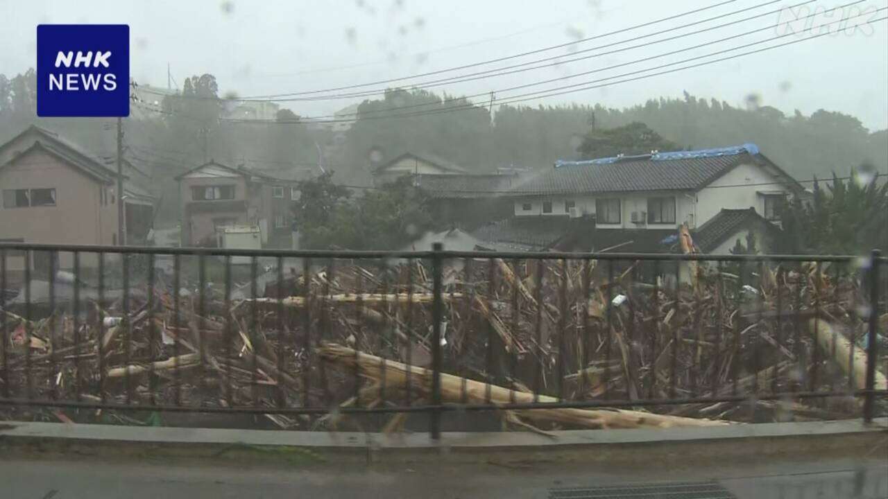 【大雨 映像】けさの輪島市 大量の流木や建材 一帯が冠水も