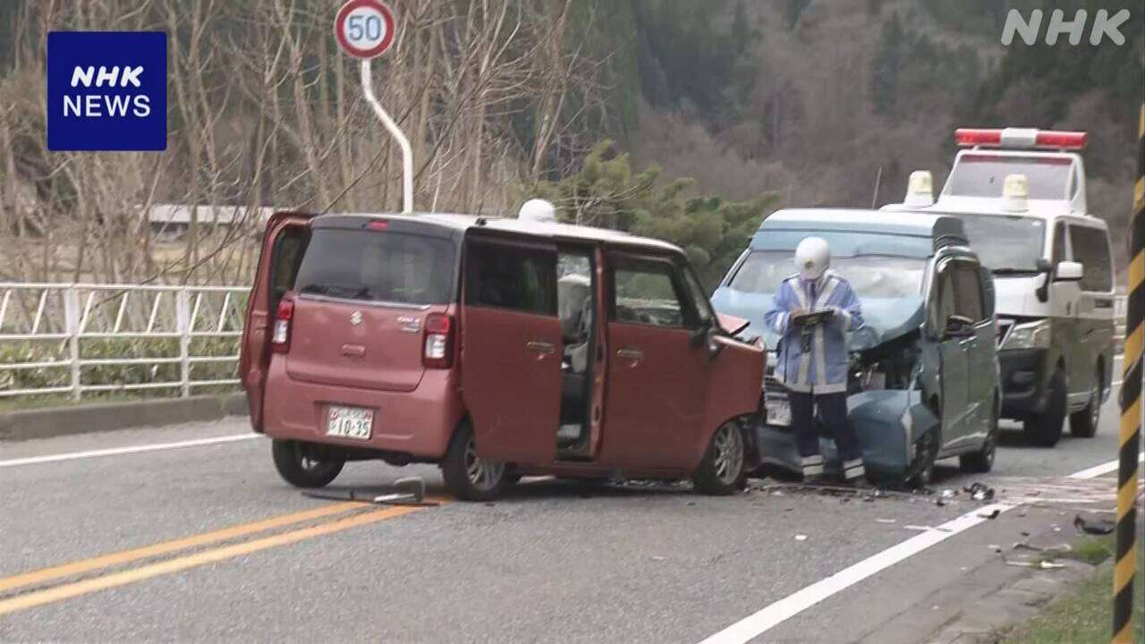 山形 白鷹町 乗用車と軽自動車が正面衝突 計4人意識不明で搬送