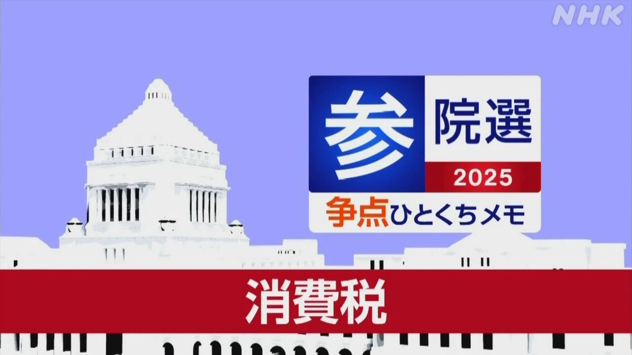 【詳しく知る参議院選挙の争点】消費税