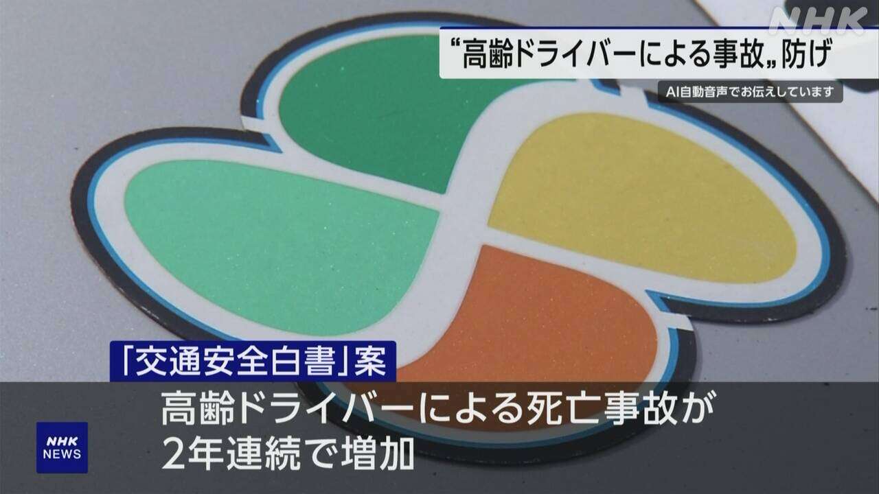 ことしの「交通安全白書」案まとまる 高齢者の事故防止策強化