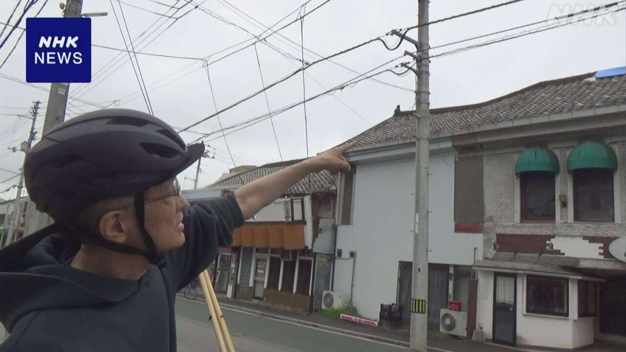 震度5強 愛媛 宇和島 あす大雨予想で被災者から不安の声