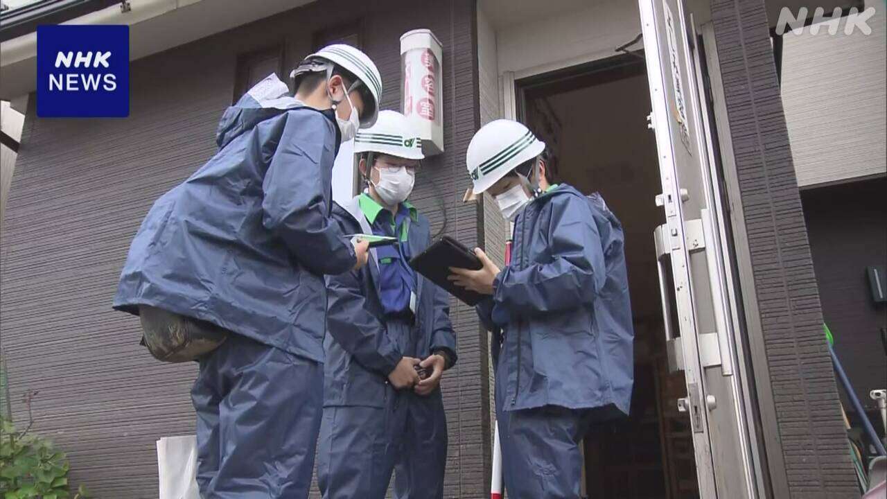 石川 輪島 浸水地域の住宅 被害状況の確認調査が始まる