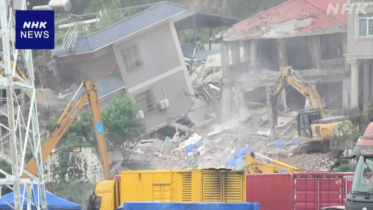 中国南部 記録的大雨で被害相次ぐ 広州で2人死亡 5人行方不明