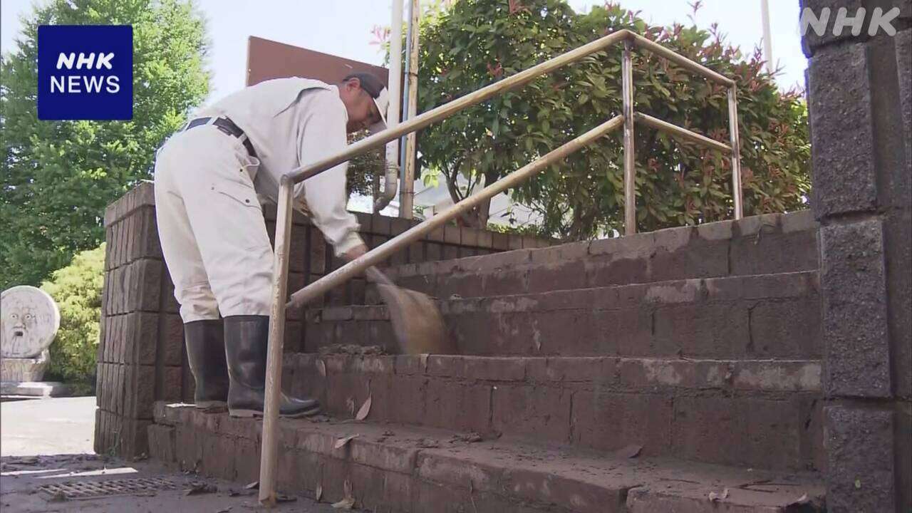 静岡 伊豆 大雨から一夜明け 浸水被害などの片づけに追われる