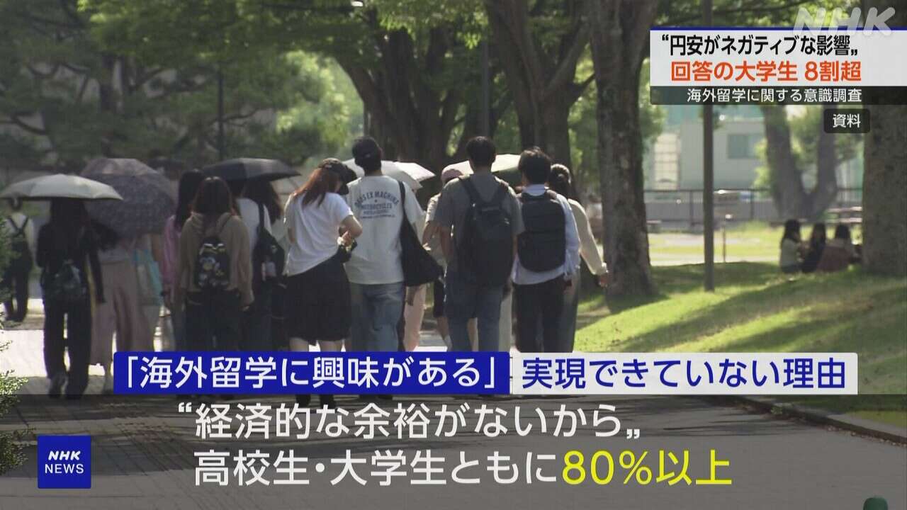 円安が学び阻む要因の1つに 海外留学に関する意識調査 文科省