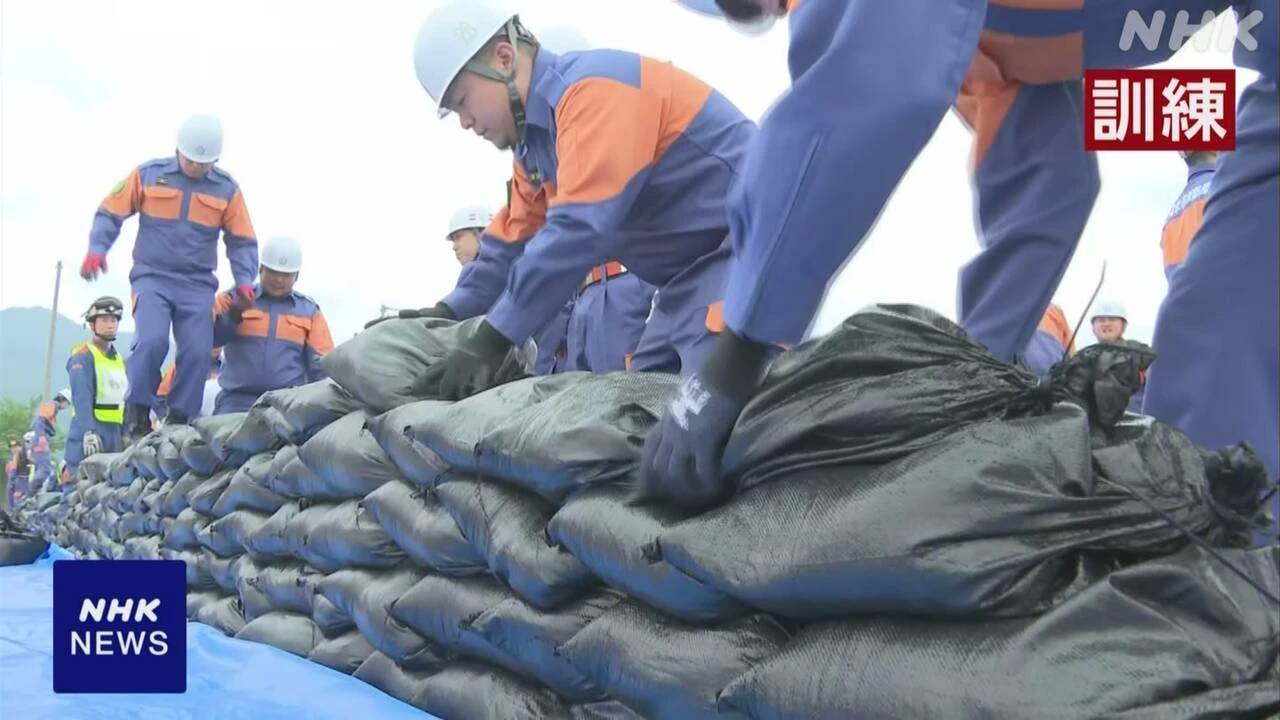 福岡 久留米 大雨シーズンを前に消防や警察などが防災訓練