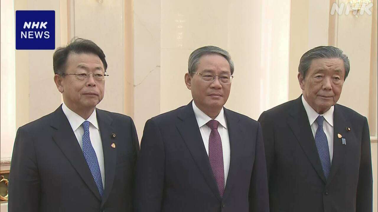 自民 森山幹事長ら 中国 李強首相と会談 両国の懸案意見交換か