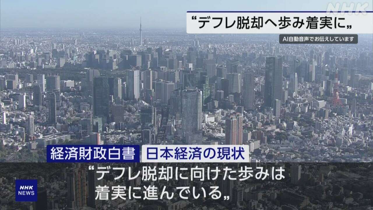 今年度の経済財政白書「デフレ脱却への歩みは着実」