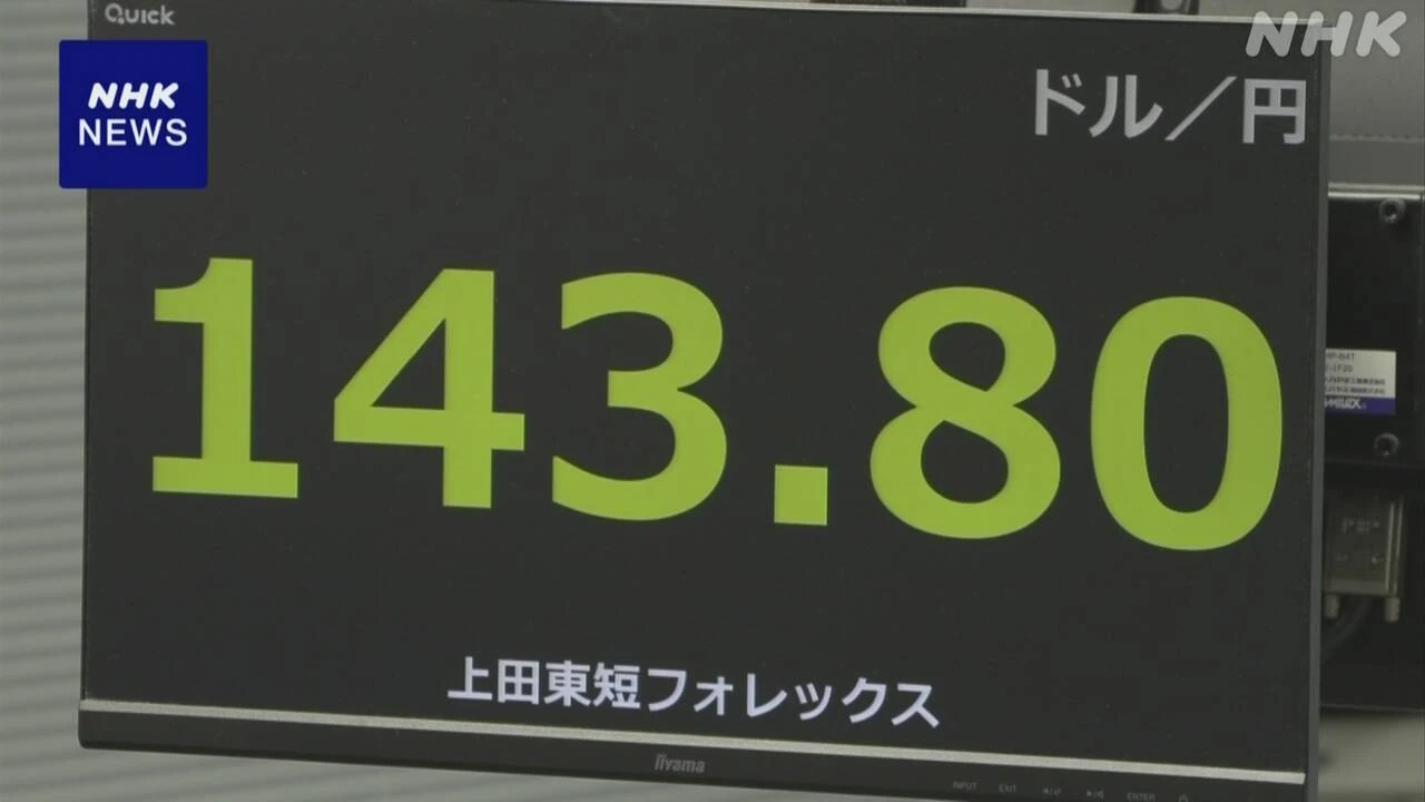 円相場 一時142円台後半まで値上がりも 結果的に小幅な値動き