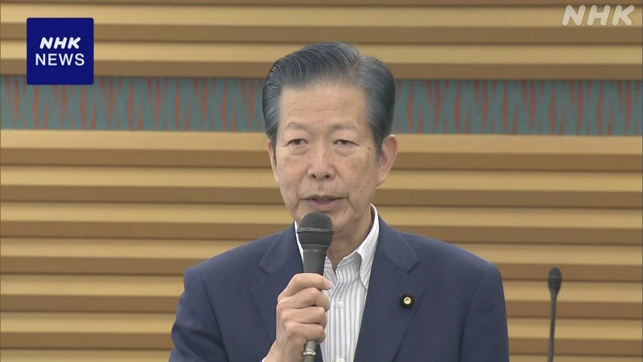 公明 山口代表 “衆院選 早ければ10月27日の可能性”