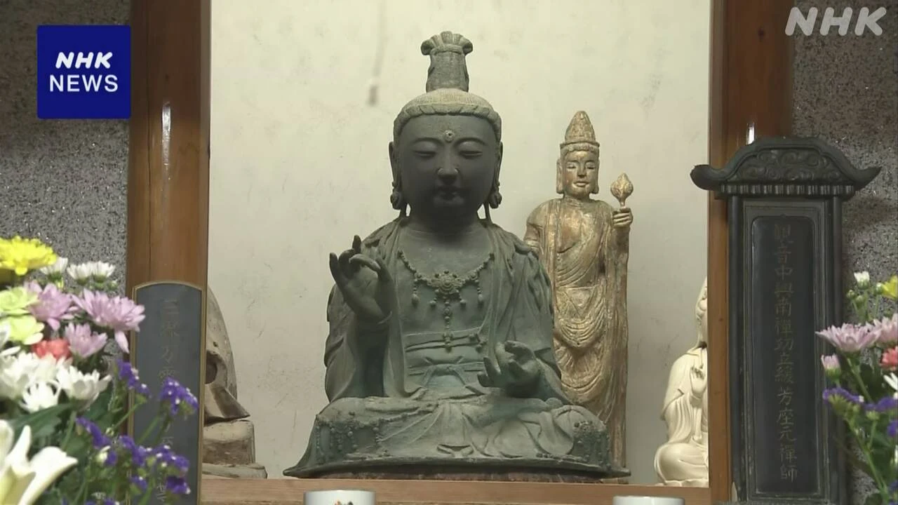 長崎 対馬で盗まれた仏像 13年ぶり韓国から寺に戻る