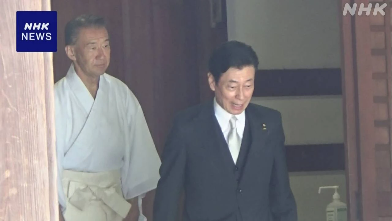 自民 西村元経産相が靖国神社参拝