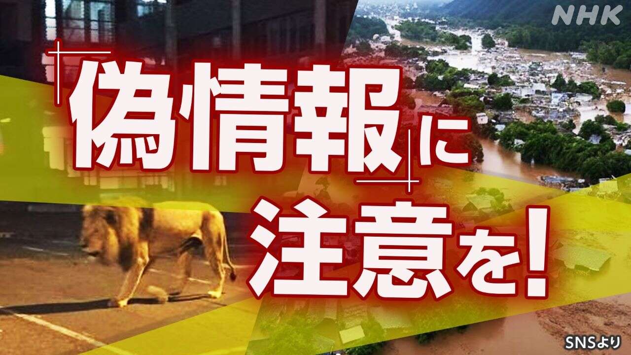 災害時の“誤情報”など 本当に正しいのか冷静な判断を