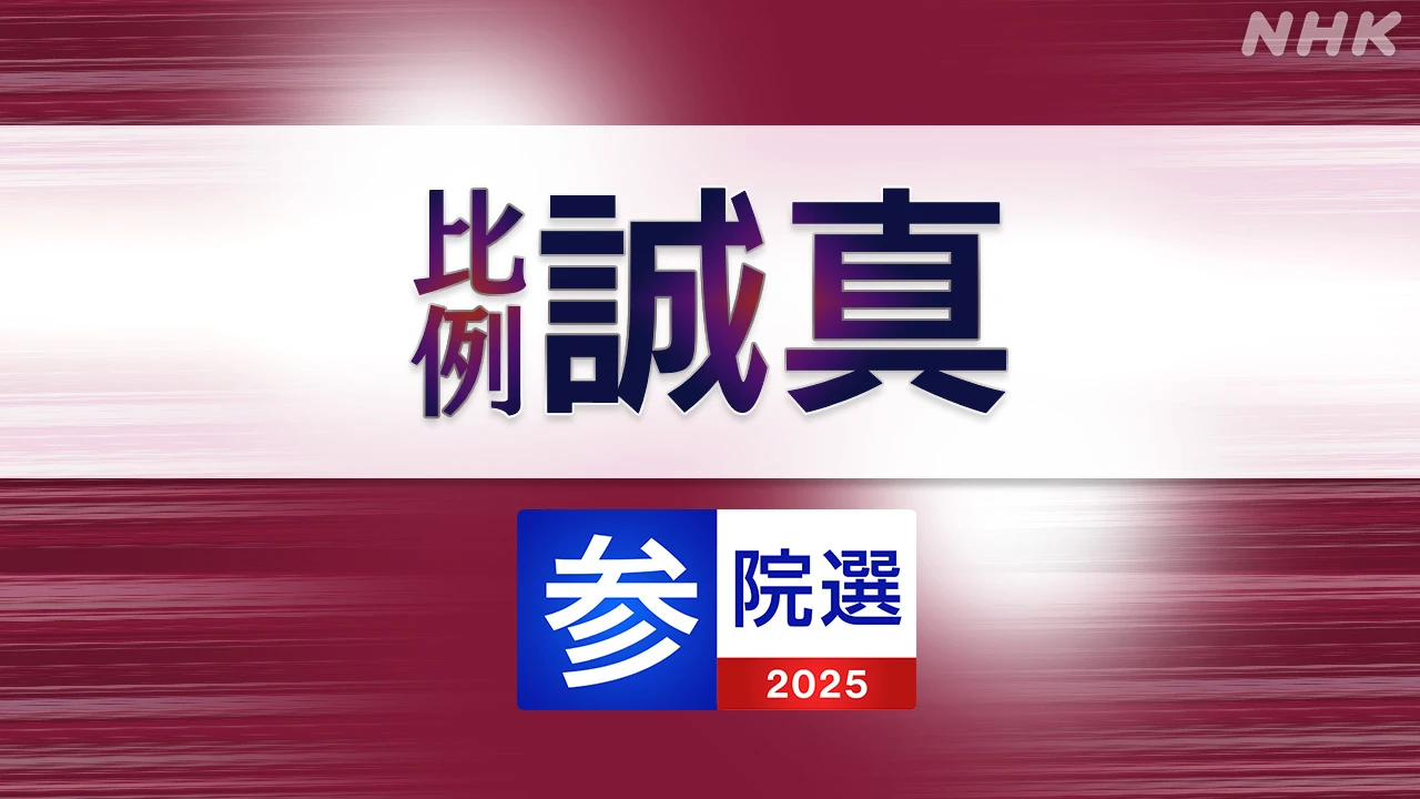 参議院選挙 日本誠真会 比例代表の名簿登載者は