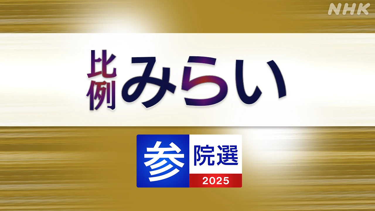 参議院選挙 チームみらい 比例代表の名簿登載者は