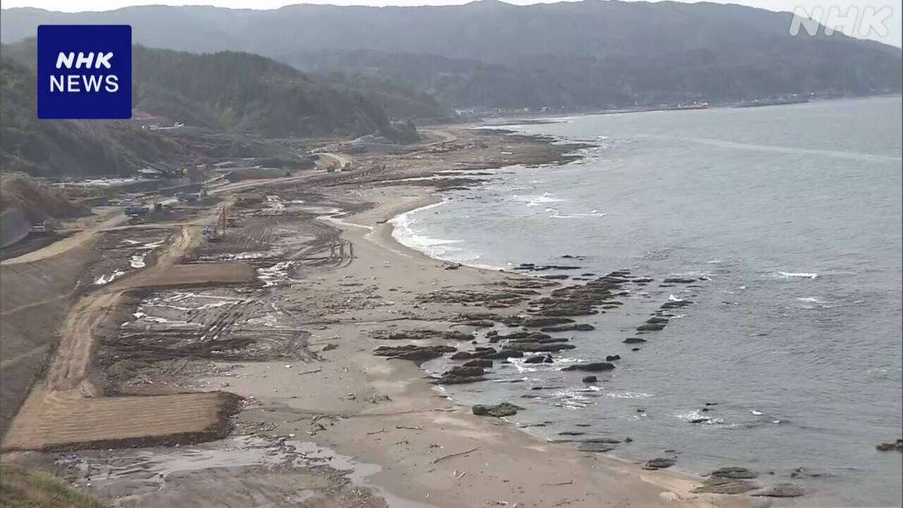 石川 輪島 坂口市長 “地盤隆起の海岸「震災遺構」に”