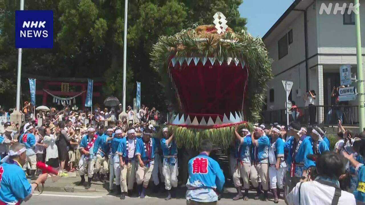 埼玉 鶴ヶ島 降雨願う伝統行事「脚折雨乞」8年ぶりに開催