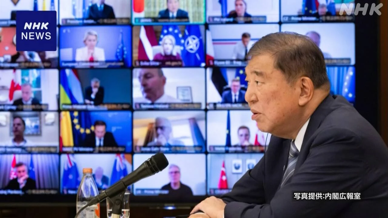 石破首相 ウクライナ情勢“停戦実現と和平達成を”