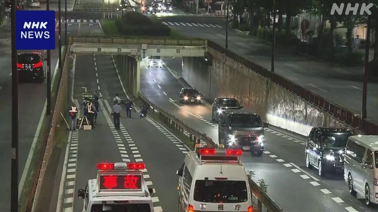 オートバイ転倒 運転の男性死亡 ひき逃げで捜査 東京 日本橋
