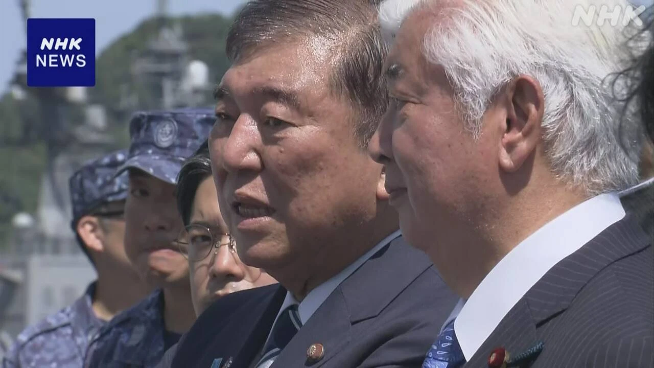 石破首相 護衛艦に乗艦 事実上の「空母化」へ改修状況など視察