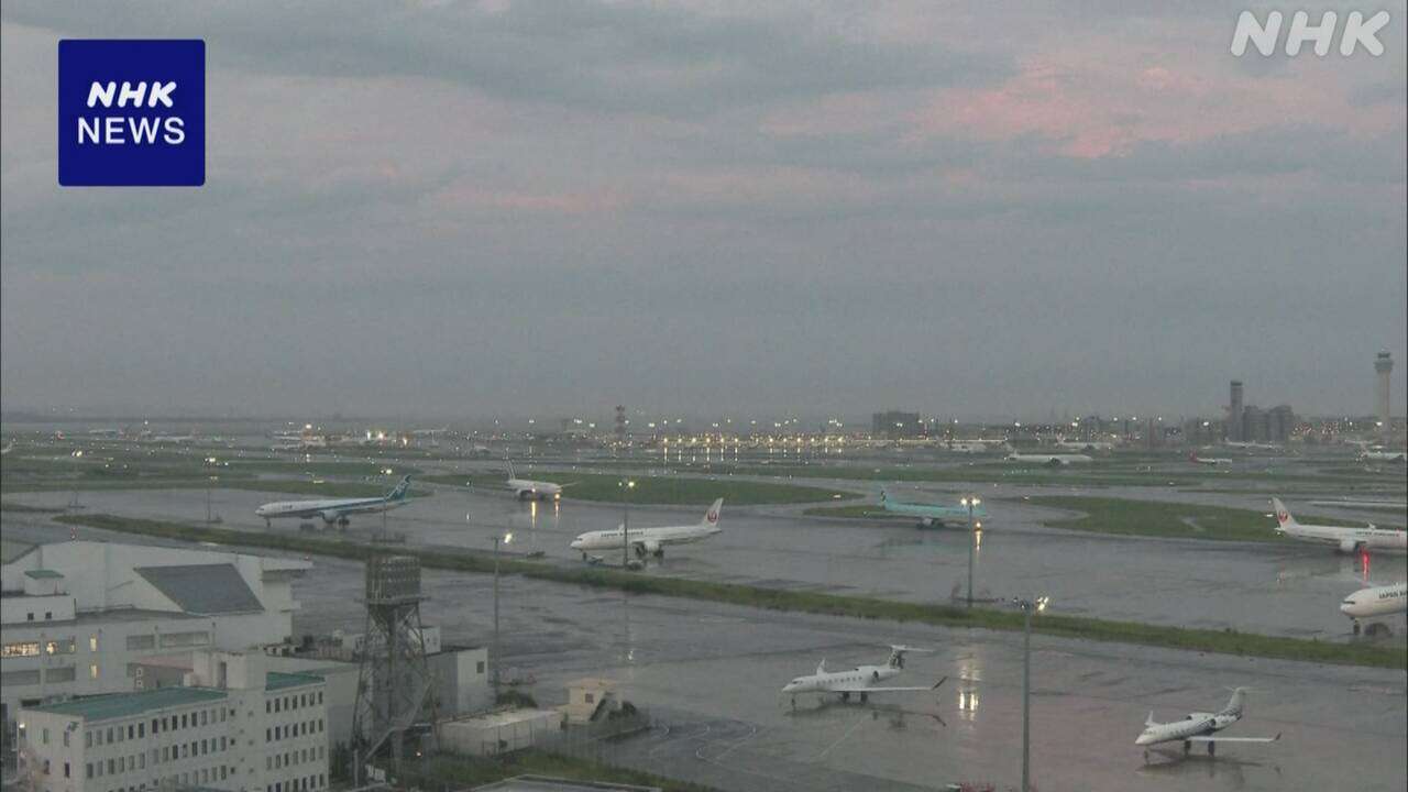 羽田空港 天候回復で離着陸再開 一部の便に遅れ